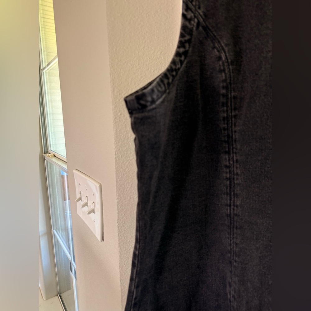 Abercrombie & Fitch Charcoal Sleeveless Button-Front Midi Dress - Picture 5 of 5